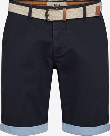 Redefined Rebel Chino 'Myles' in Blauw: voorkant