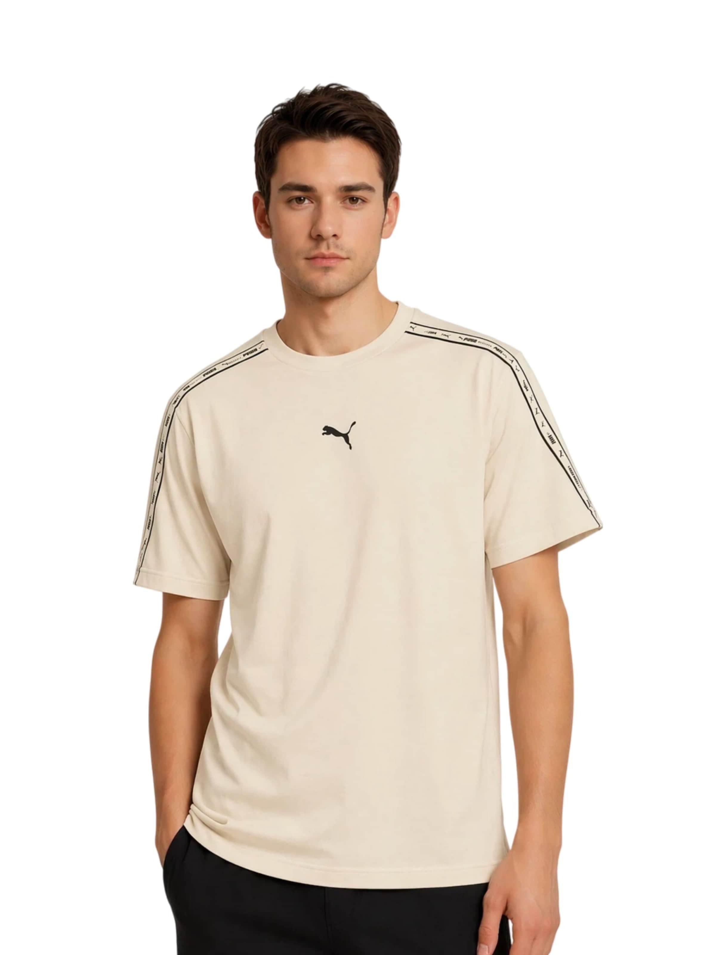 Maglietta 'ESS Tape' di PUMA in beige: frontale