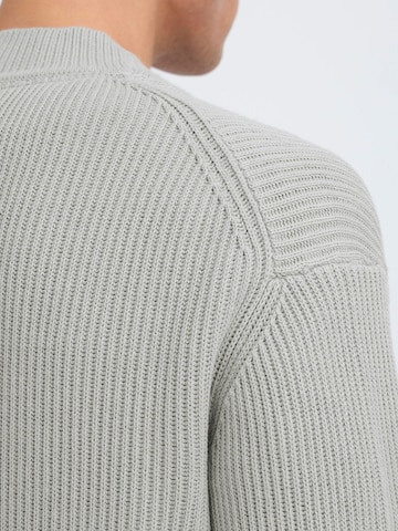 !Solid Gebreid vest ' SDNALLI CA ' in Grijs
