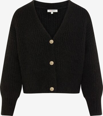 Morgan Knit Cardigan in Black: front