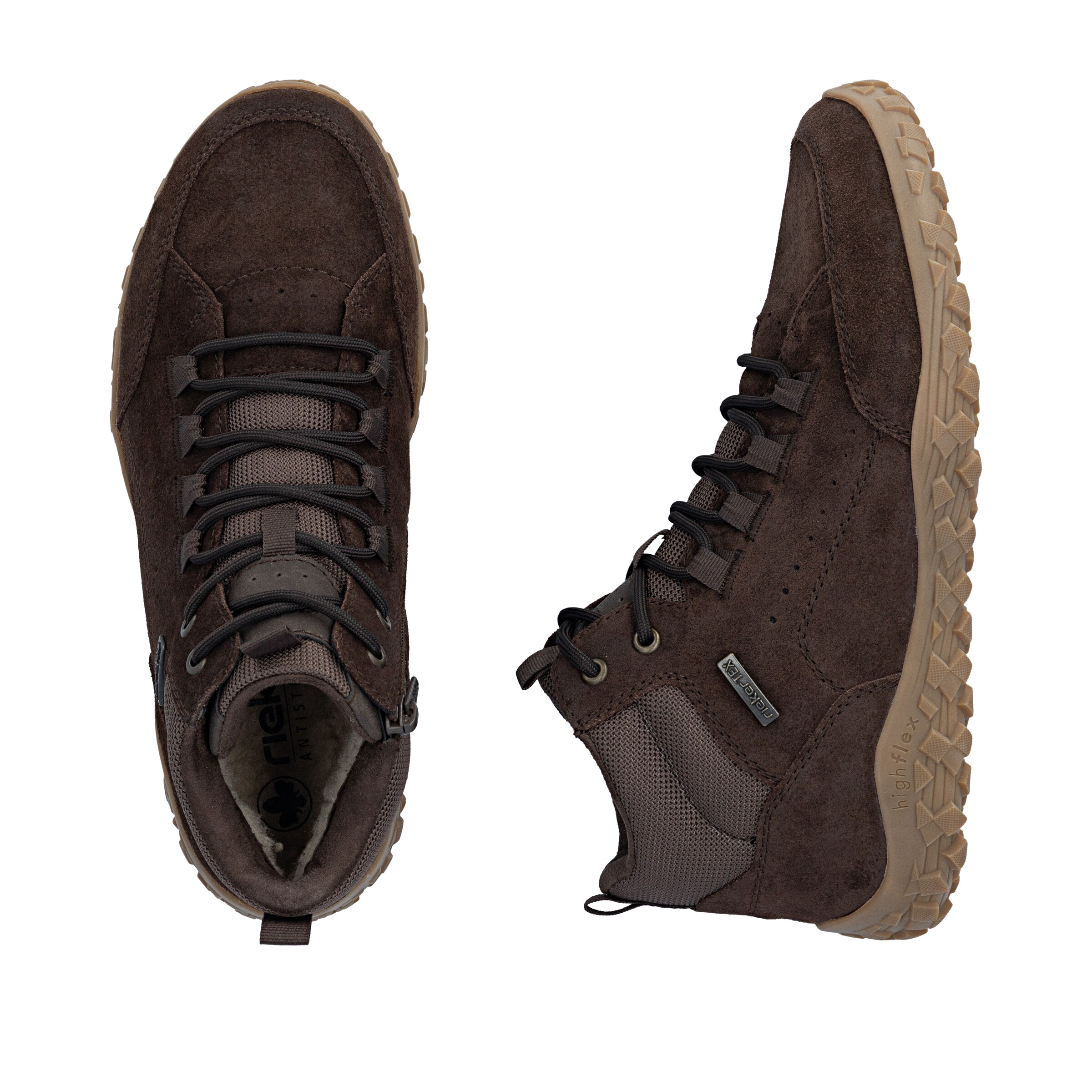 Bottes à lacets Rieker en marron