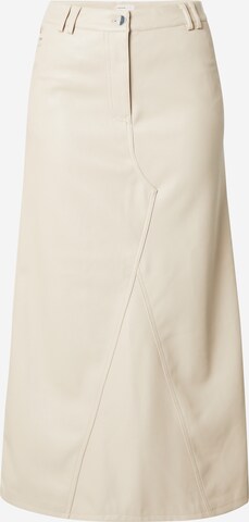 River Island - Falda 'Jean' en beige: frente