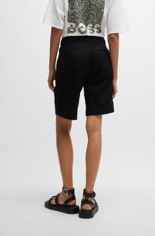 BOSS Loose fit Pleat-Front Pants 'C_Taggie' in Black