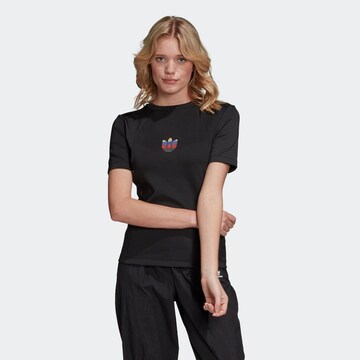 ADIDAS ORIGINALS T-Shirt 'Adicolor' in Schwarz: Vorderseite