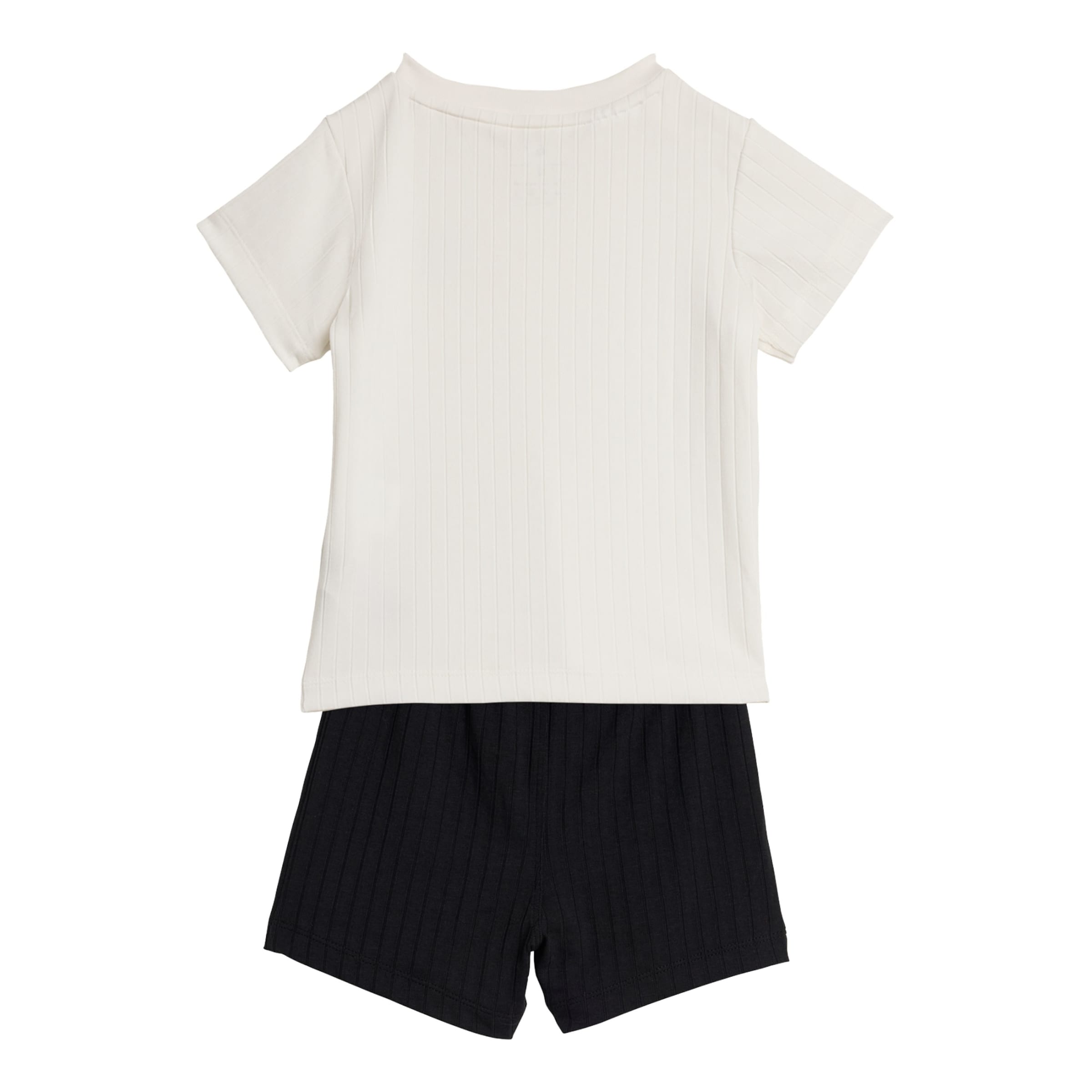 ADIDAS ORIGINALS - Conjunto 'REGULAR WIDE RIB SHORT T-SHIRT' en negro