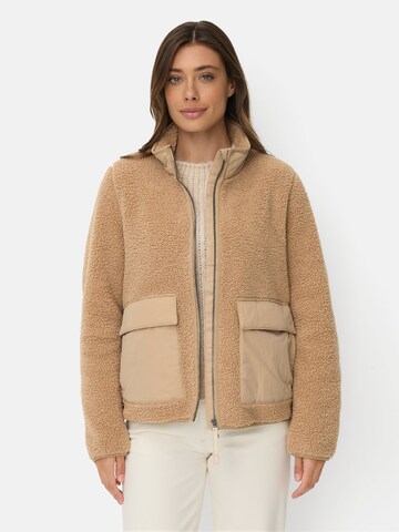 CAMEL ACTIVE Teddy Jacke mit Innentasche in Beige: Vorderseite