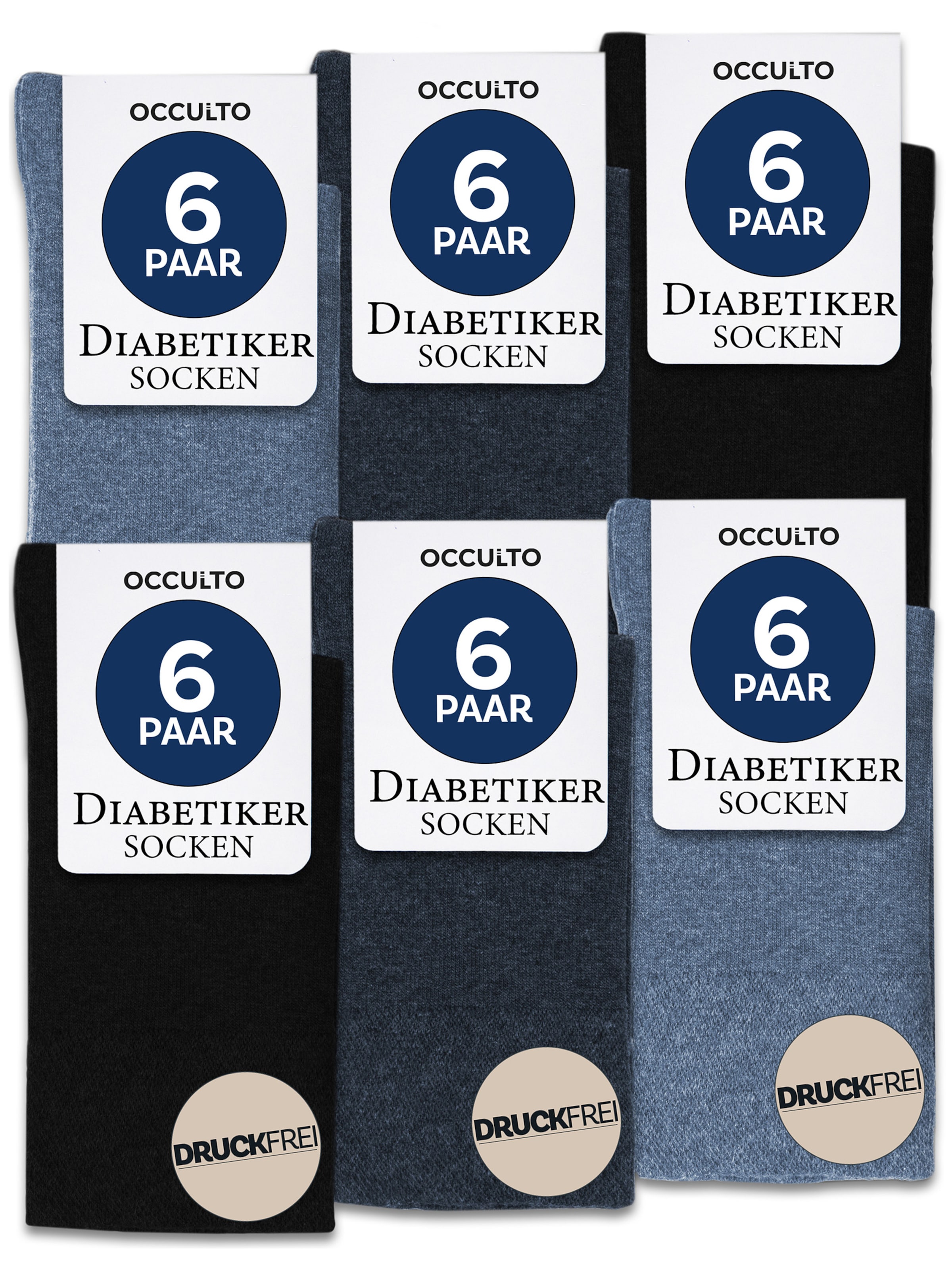 Occulto Socks 'Oliver' in Blue: front