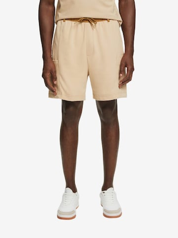 ESPRIT Regular Broek in Beige: voorkant