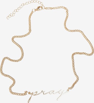 Mister Tee Necklace 'Pray' in Gold: front