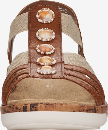 REMONTE Sandały z rzemykami w kolorze brązowy