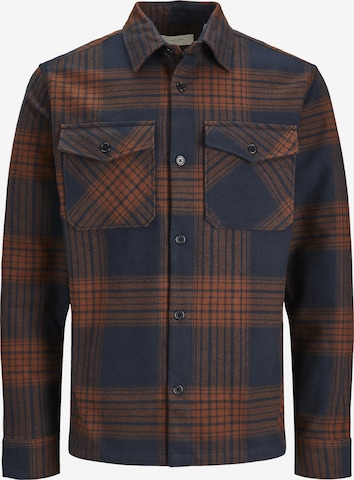 JACK & JONES Button Up Shirt 'Roy' in Brown: front