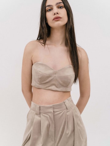 Top 'Chili' di 4TAILORS in beige: frontale