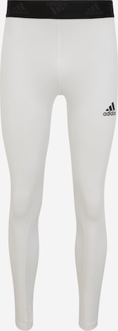 ADIDAS PERFORMANCE Spodnie sportowe 'Techfit 3' w kolorze biały: przód