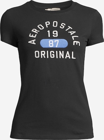 T-shirt 'JUL' AÉROPOSTALE en noir : devant