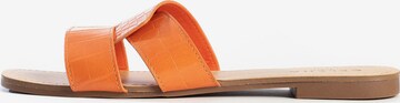 Sandale 'Celeste' de la Celena pe portocaliu: față