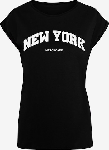 Merchcode Shirt 'New York' in Zwart: voorkant