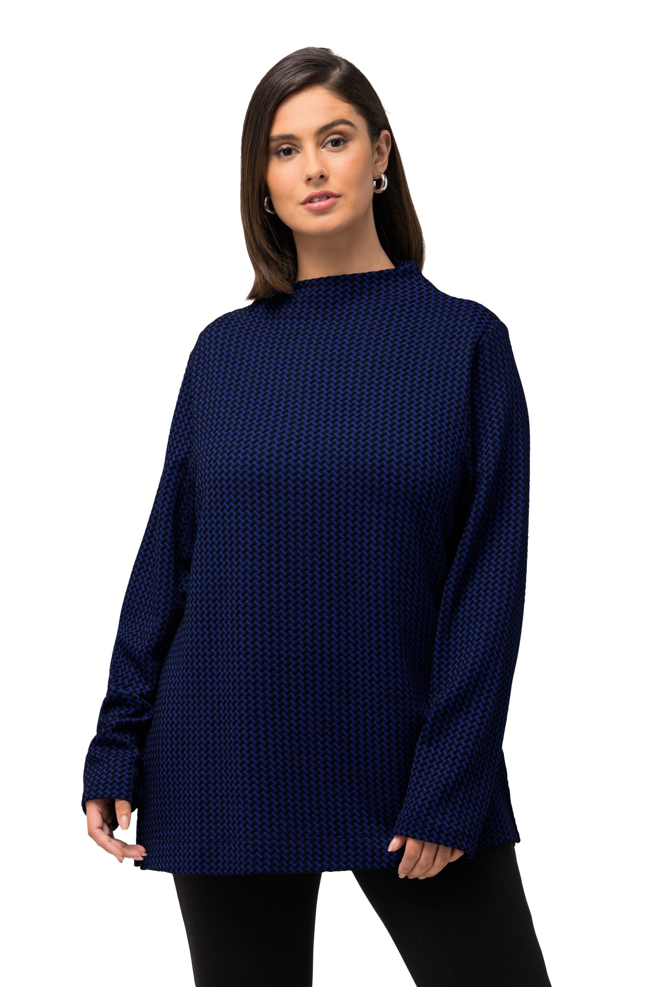 Ulla Popken Sweatshirt in Blau: Vorderseite