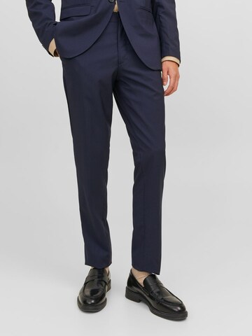 JACK & JONES Slim fit Trousers with creases in Blue: front