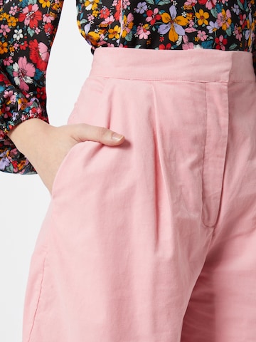 NUÉ NOTES Wide Leg Bukser med lægfolder 'Essy' i pink