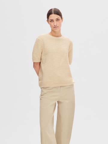 SELECTED FEMME Sweater in Beige: front