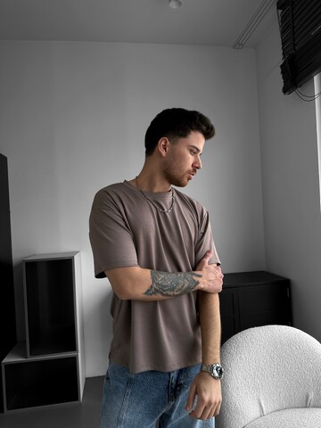 Kleidermafia - Camiseta 'Loose Fit Basic T-shirt - Camel' en beige