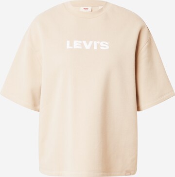 LEVI'S ® Shirt 'Graphic Louise SS Crew' in Beige: voorkant