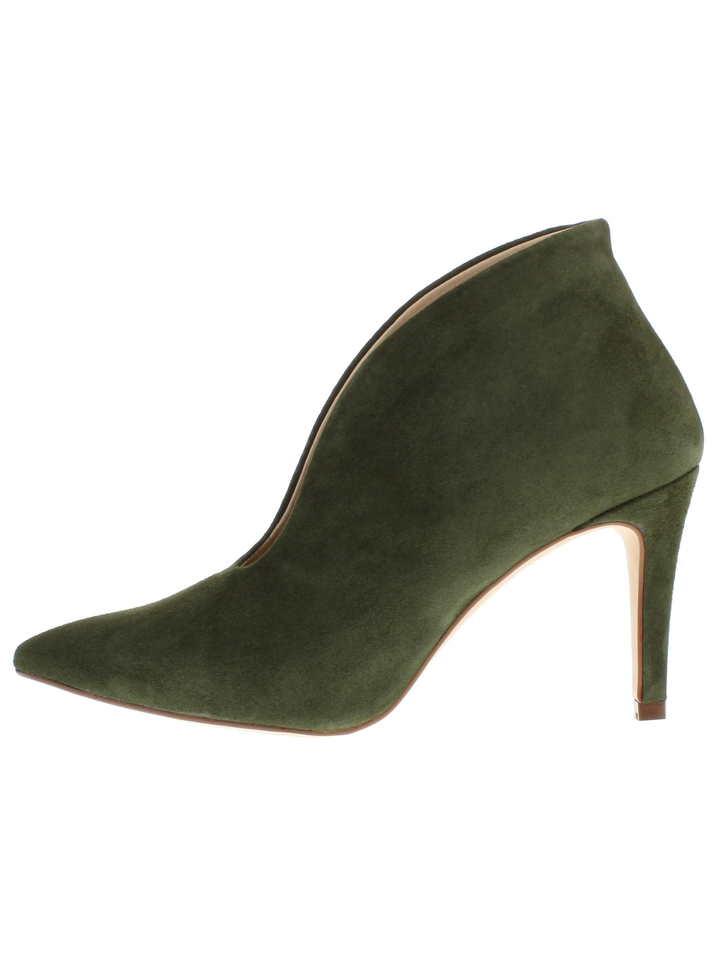 XAVER LUIS Schuhmanufaktur Pumps 'JULIE - Highcut Pumps aus feinem Leder' in Green: front