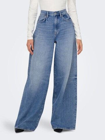 Wide leg Jeans 'SONIC' de la ONLY pe albastru: față