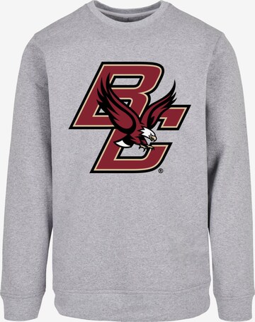 Sweat-shirt 'Boston College - Eagles' Merchcode en gris : devant