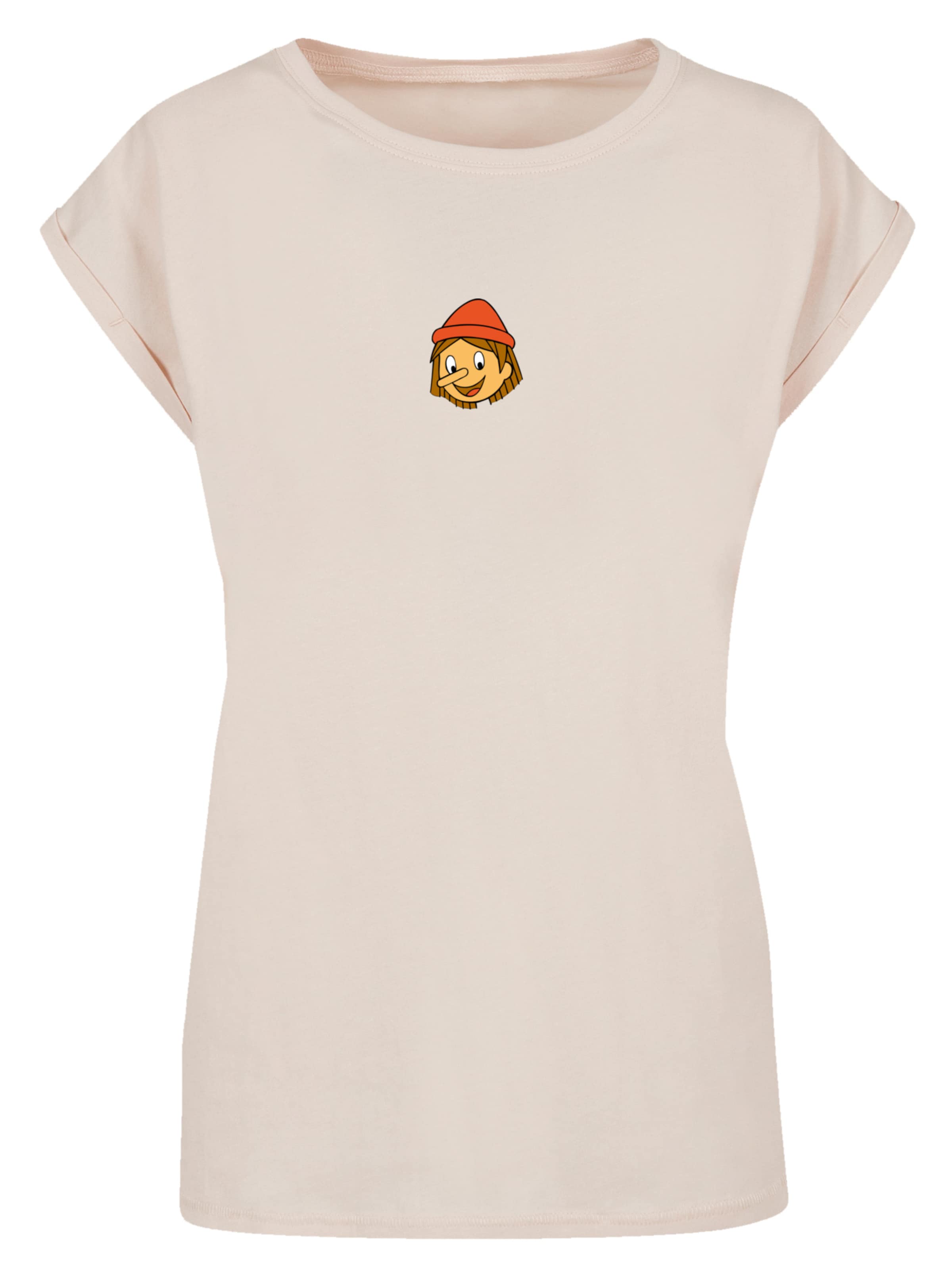 F4NT4STIC Shirt 'Pinocchio No Strings Attached' in Beige: voorkant