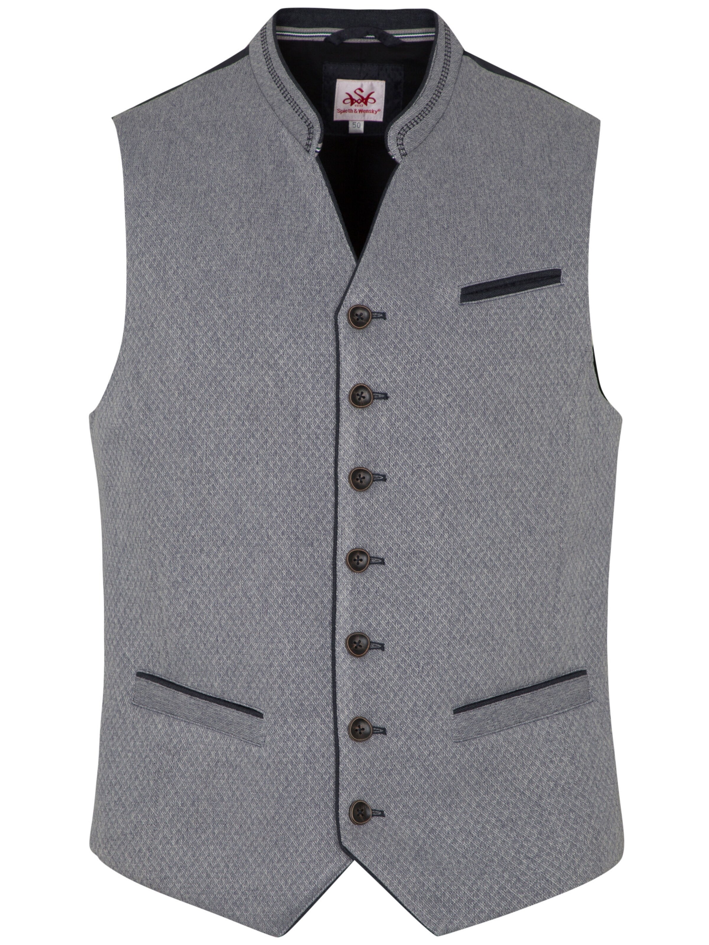 SPIETH & WENSKY Traditional vest 'Damian' in Grey: front
