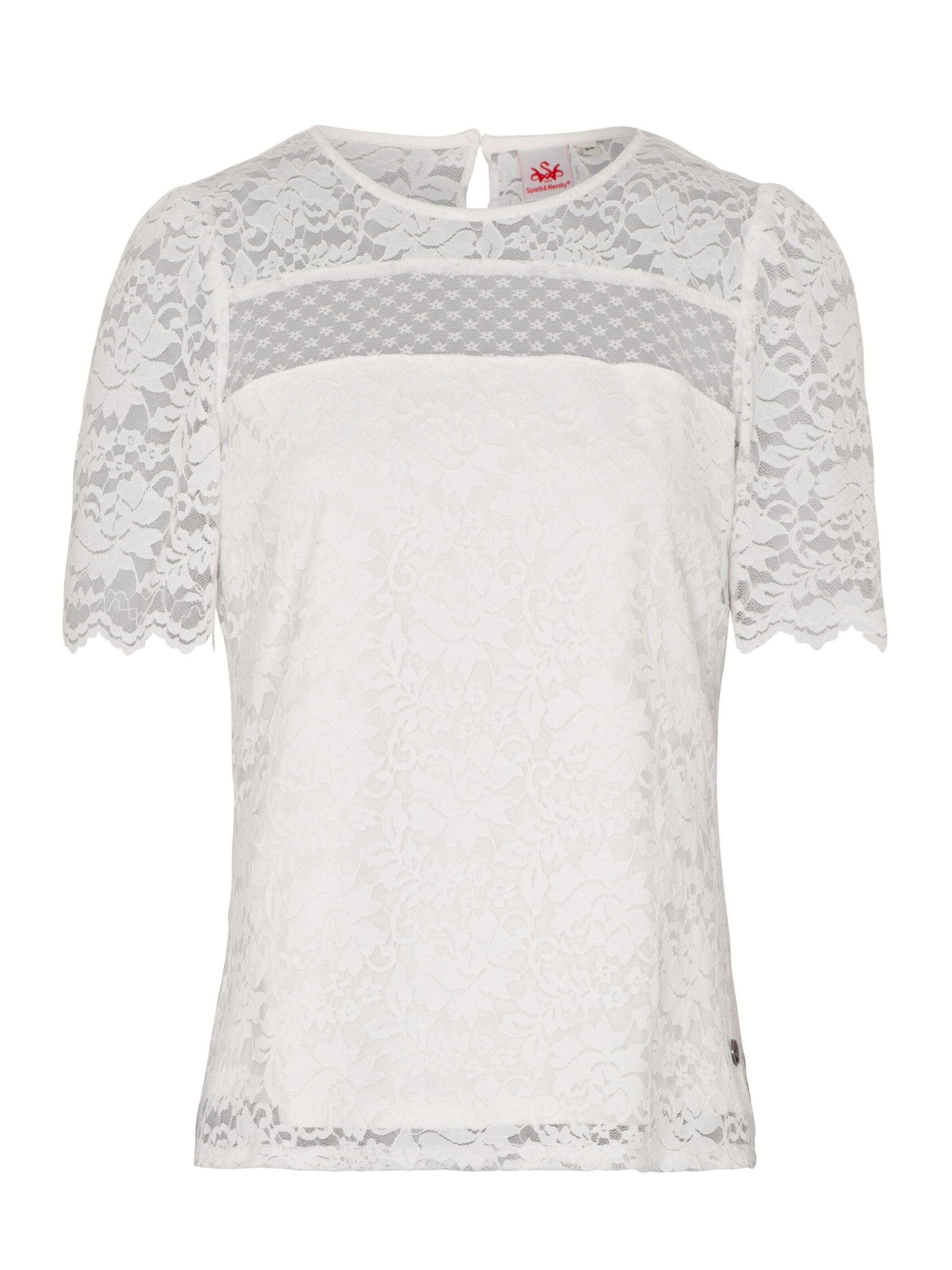 Blouse folklorique 'Alina' SPIETH & WENSKY en blanc : devant