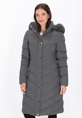 Manteau d’hiver Usha en gris : devant