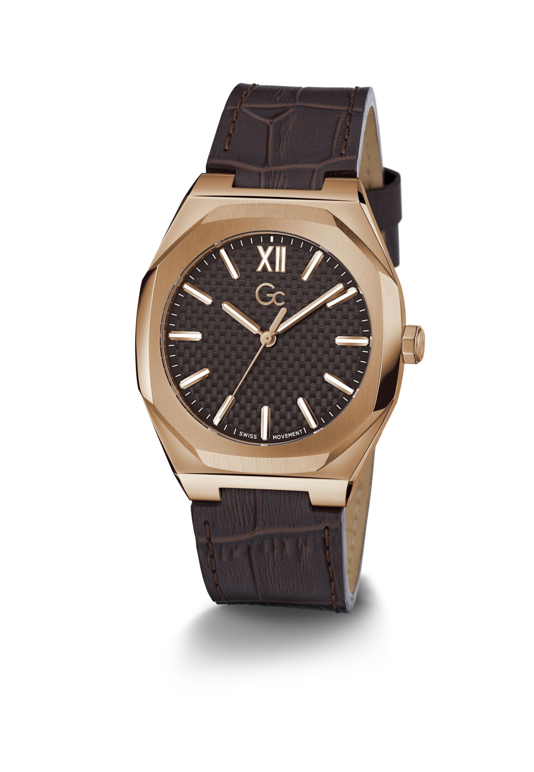 Gc Analoog horloge 'Coussin Sleek' in Bruin