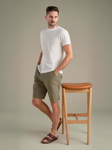 Regular Pantalon ' Linen Blend ' TEESHOPPEN en vert