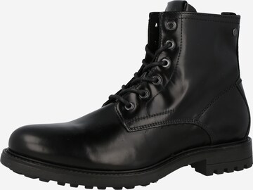 JACK & JONES Boots med snörning 'BALLARD' i svart: framsida