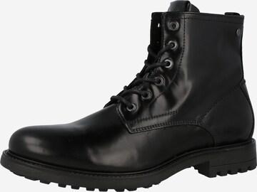 JACK & JONES Veterboots 'BALLARD' in Zwart: voorkant