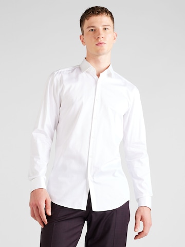 HUGO Slim fit Zakelijk overhemd 'King' in Wit: voorkant