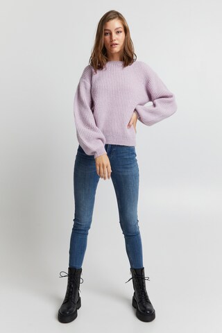 PULZ Jeans Strickpullover 'IRIS' in Lila