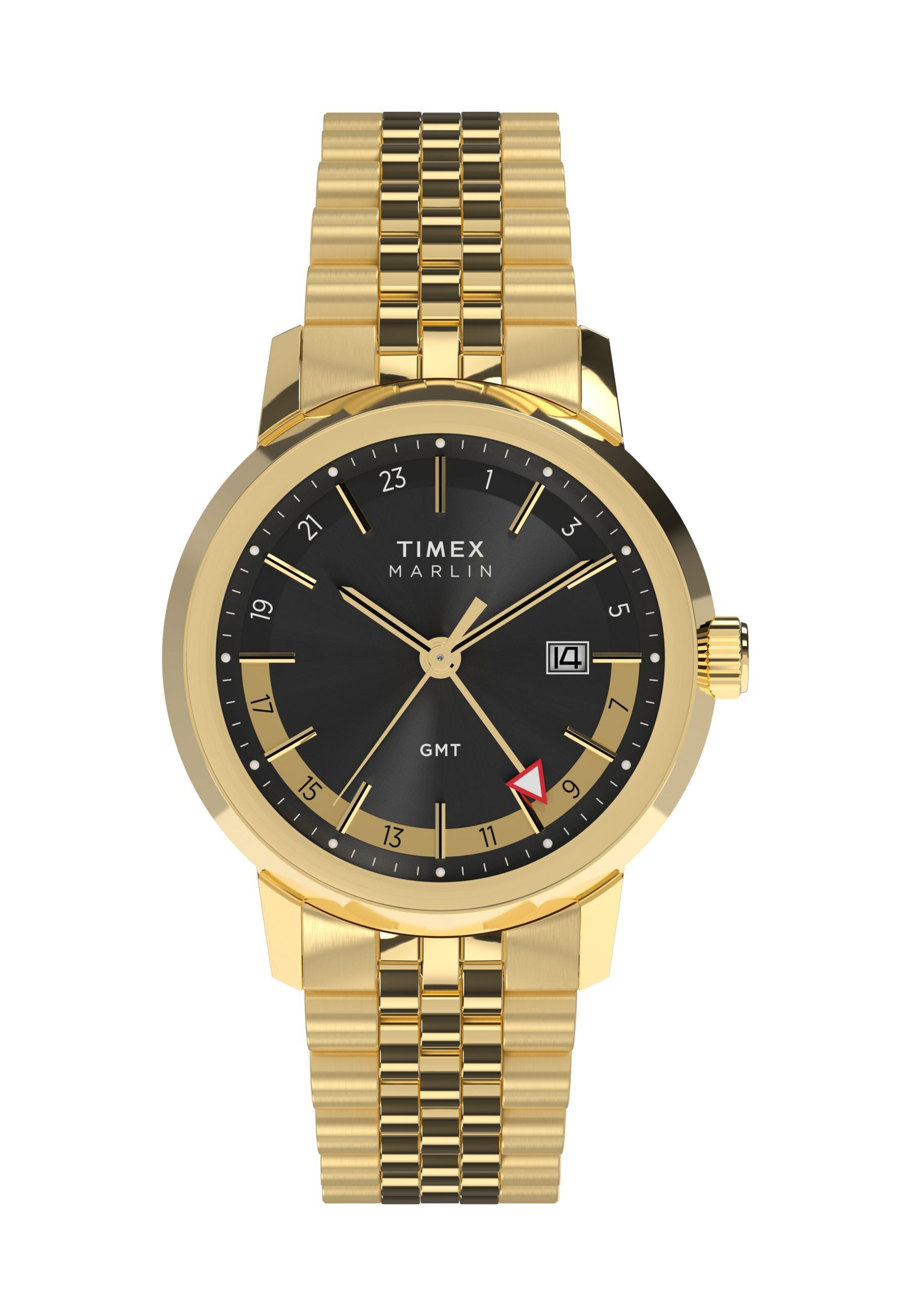 TIMEX Montre à affichage analogique en or, Vue avec produit