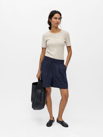 OBJECT Loosefit Bandplooibroek 'OBJBerta' in Blauw