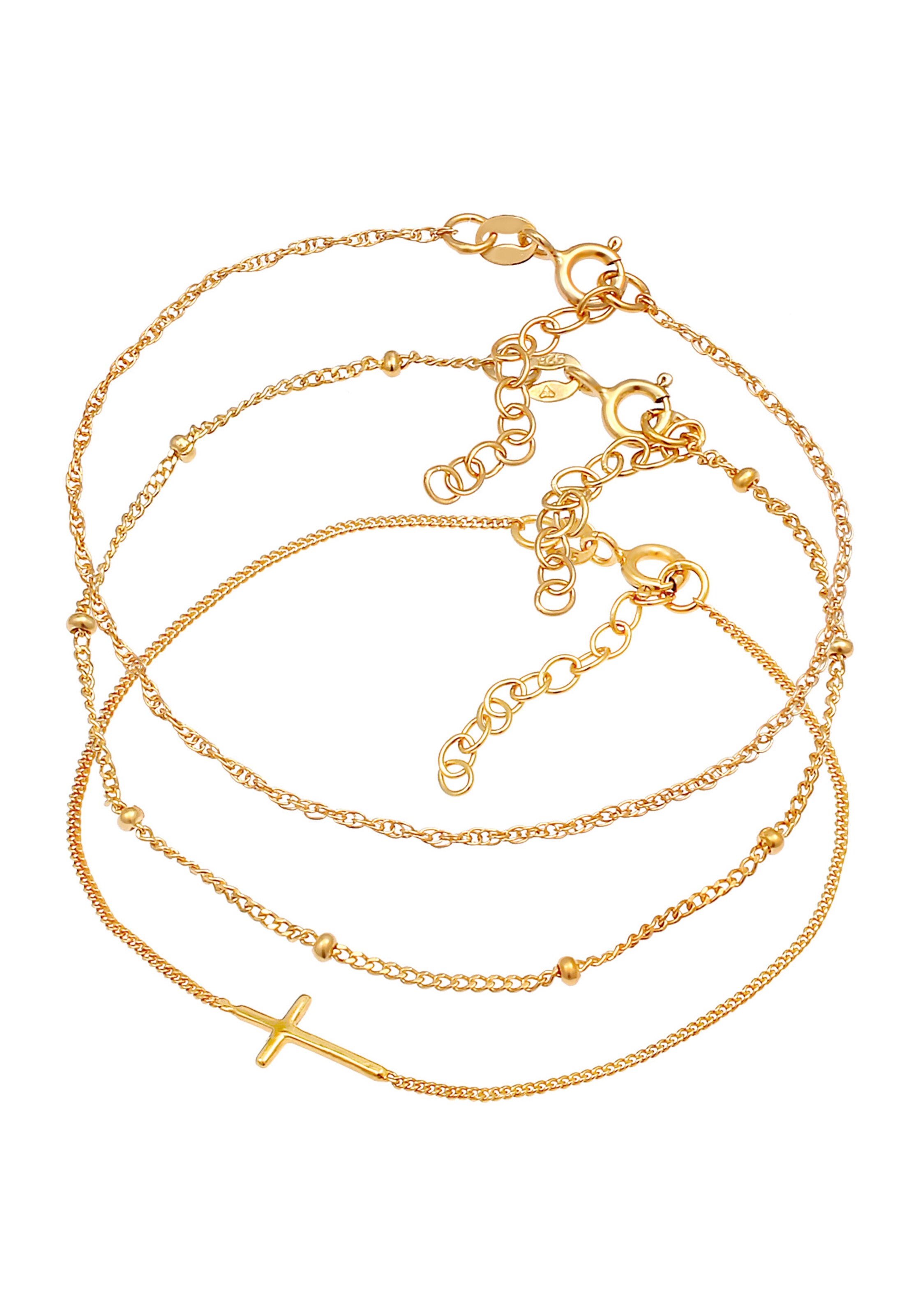 ELLI Armband Basic Armband, Kreuz in Gold