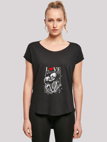 F4NT4STIC Shirt 'Love Is All You Need' in Black: front
