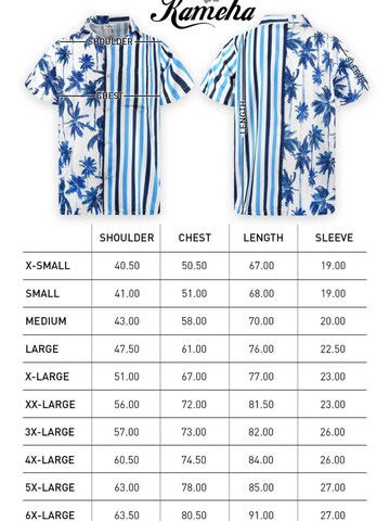 King Kameha Shirt 'Stripes' in Blauw