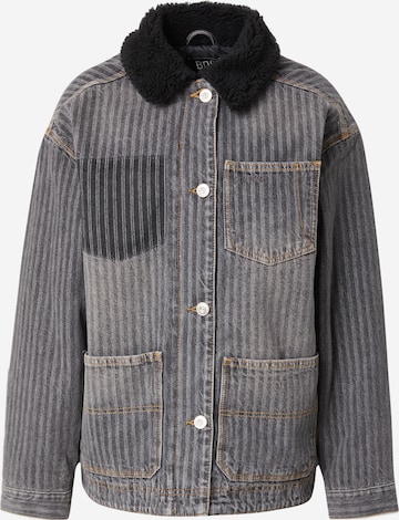 BDG Urban Outfitters Välikausitakki 'HERRINGBONE' värissä harmaa: etupuoli