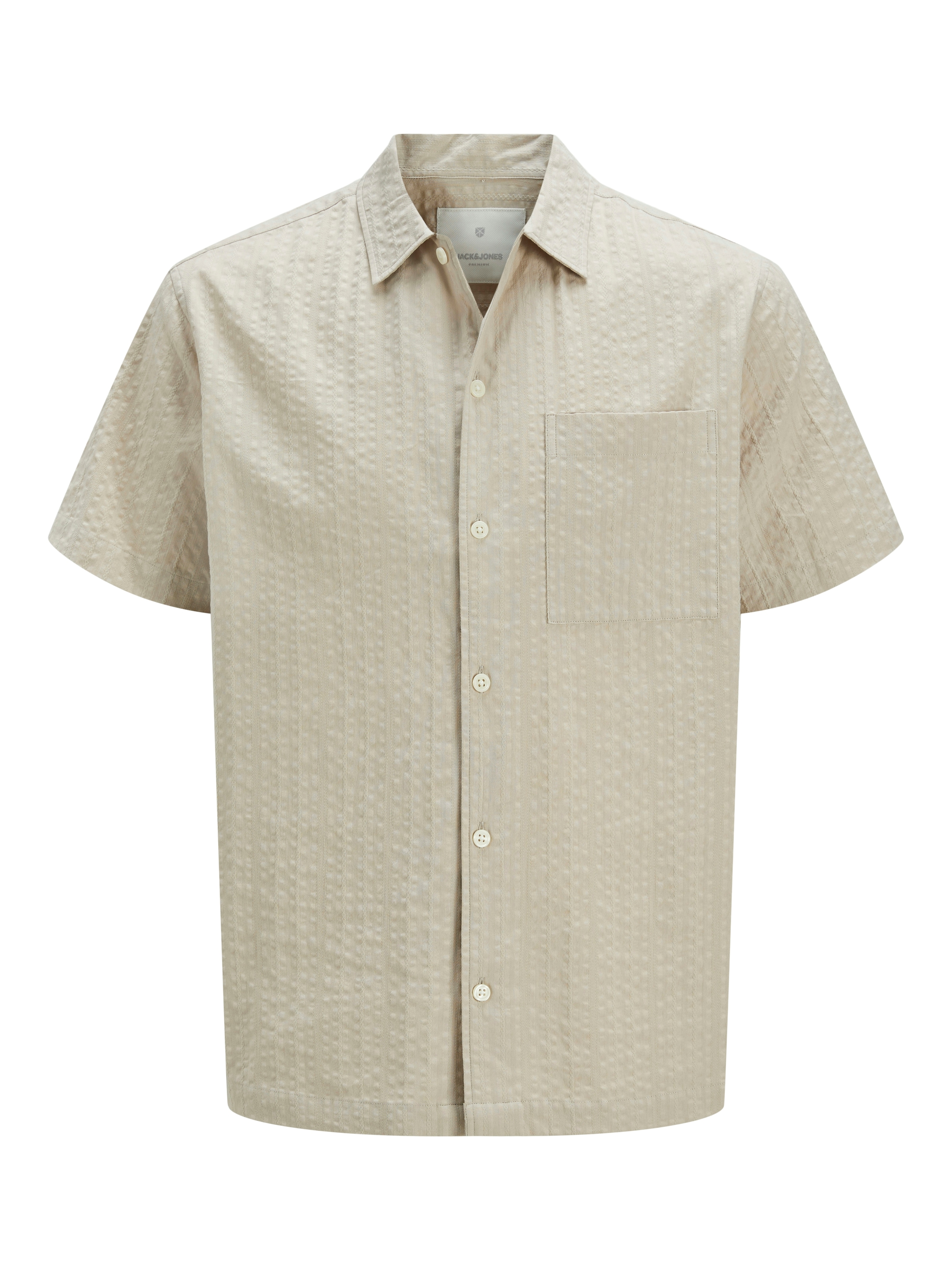 Chemise 'JPRCCEASTON' Jack & Jones Premium en beige : devant