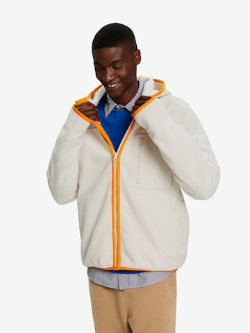 ESPRIT Fleece Jacket in White: front