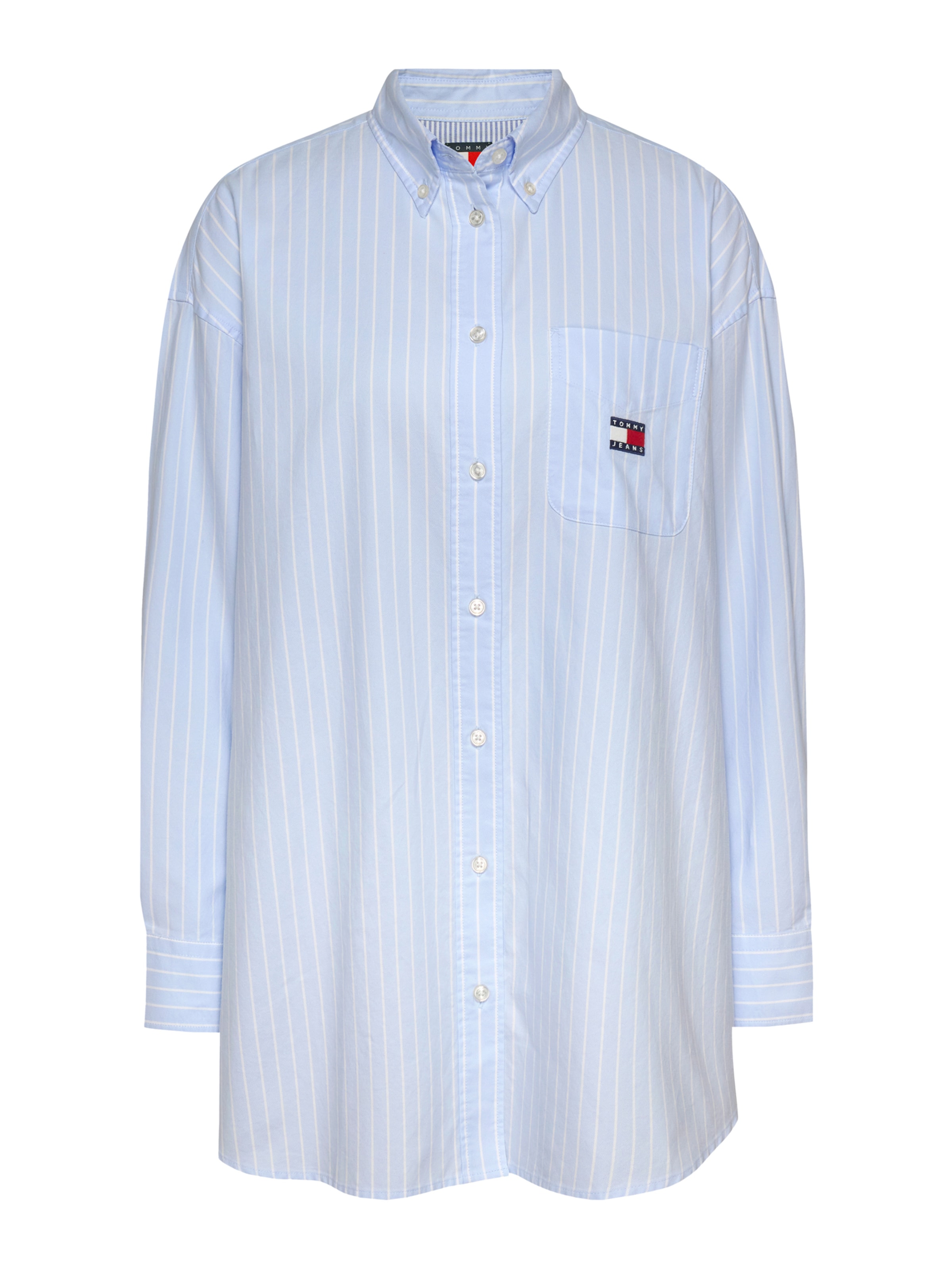 Tommy Jeans Tavaline suurus Pluus, värv sinine: eest vaates