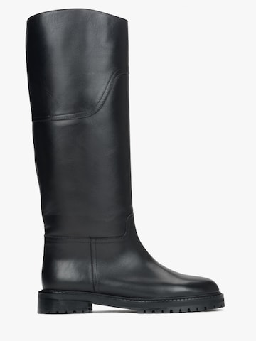 Estro Overknees '67-3011'‌ in Schwarz: Vorderseite