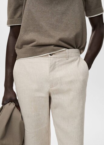 MANGO MAN Slimfit Hose 'Oyster' in Beige